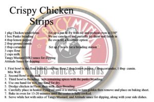 Saucy Minx Sauce Recipe: Crispy Chicken Strips